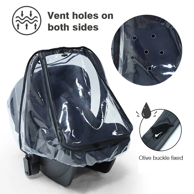 Baby safety seat rain cover THREE-IN-ONE