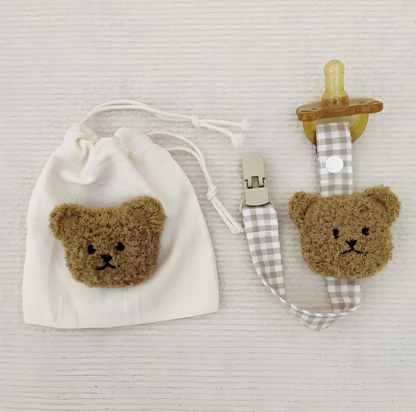 Bear Buddy Pacifier Clip